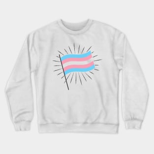 Retro Trans Pride Flag Crewneck Sweatshirt